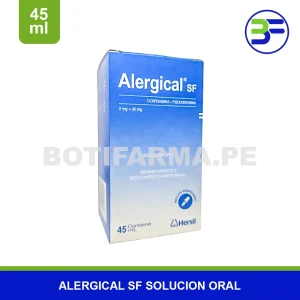 Alergical SF Solución Oral 45 mL Sin Azúcar – Antihistamínico de Hersil