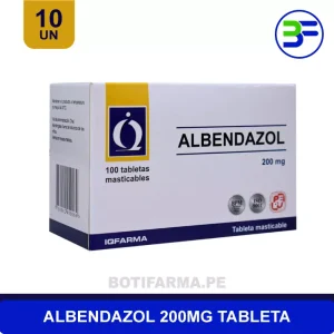 Albendazol 200mg Tableta masticable