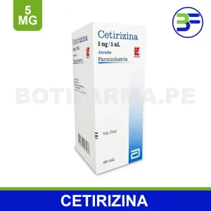 Cetirizina Jarabe 5 mg/5 mL x 60 mL para Alergias – Antihistamínico Infantil