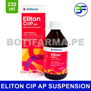 Eliton CIP AP Nueva Fórmula Jarabe 230 mL con ciproheptadina, lisina y carnitina