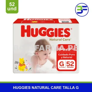 Huggies Natural Care Talla G Pañales x52 Unidades para Bebés