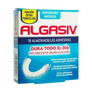 Algasiv Dentadura Inferior, 18 Almohadillas Adhesivas