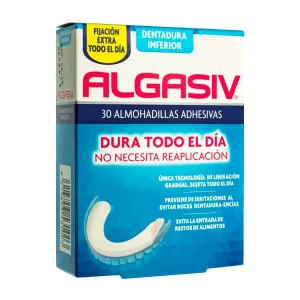 Algasiv Dentadura Inferior, 30 Almohadillas Adhesivas