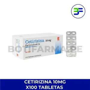 Cetirizina 10mg X 100 Tabletas – Antihistamínico para Alergias