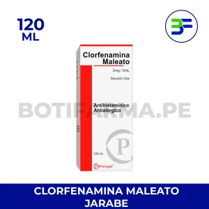 Clorfenamina Jarabe 120mL – Alivio Rápido de Alergias