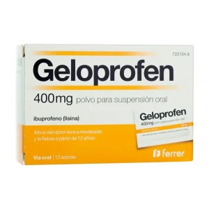 Geloprofen 400 mg Polvo para Suspensión Oral, 12 Sobres
